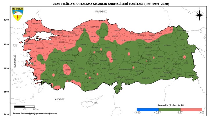 53 yılın en sıcak 7 nci Eylül ayı!