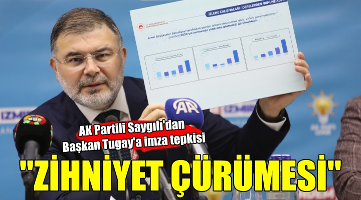 AK Partili Saygılı dan Başkan Tugay a  Acil Eylem Planı  tepkisi...