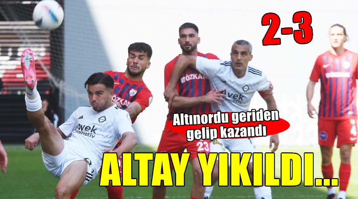 Altınordu derbide Altay ı mağlup etti