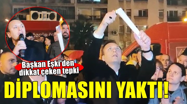 Başkan Eşki den dikkat çeken tepki... DİPLOMASINI YAKTI!