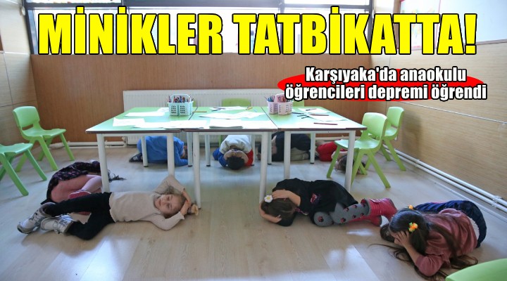 Başkan Ünsal ve anaokulu öğrencileri deprem tatbikatında!