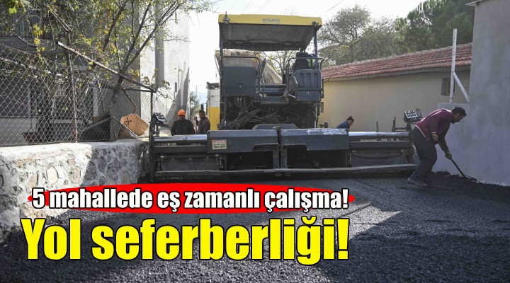 Bornova’da yol seferberliği... 5 mahallede eş zamanlı çalışma!