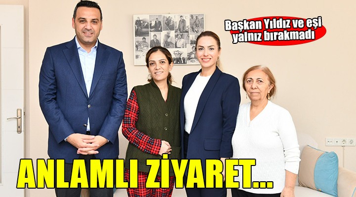 Eşinin silahlı saldırısına uğramıştı... Başkan Yıldız ve eşinden ziyaret...