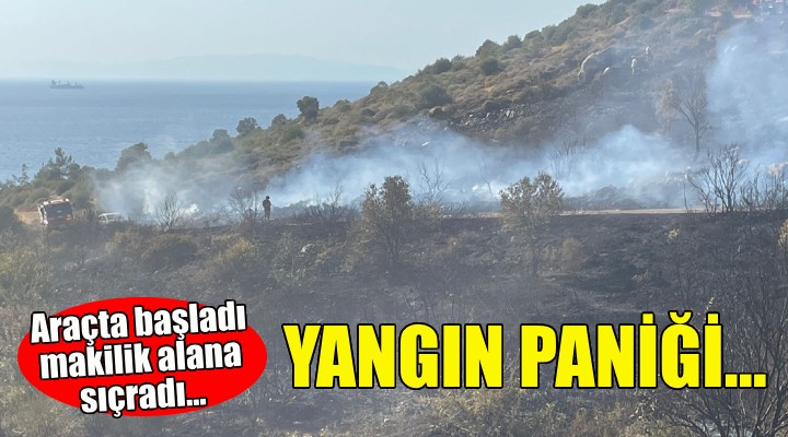 Foça da yangın paniği!