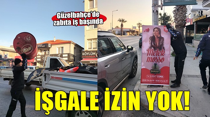 Güzelbahçe de kaldırım işgaline geçit yok!