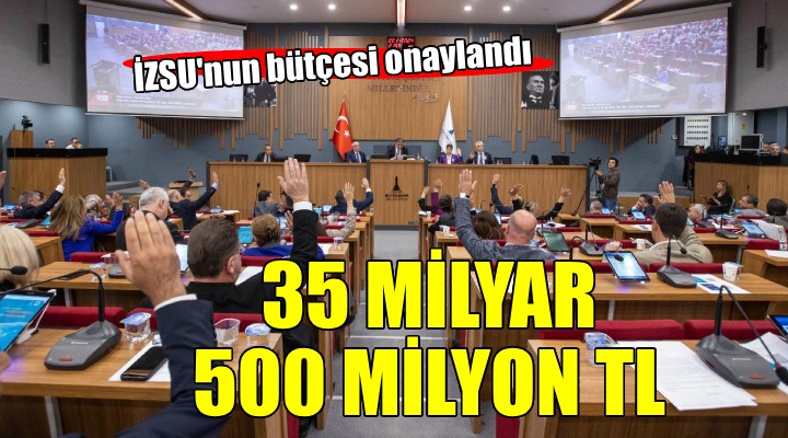 İZSU nun 35 buçuk milyarlık bütçesine onay...