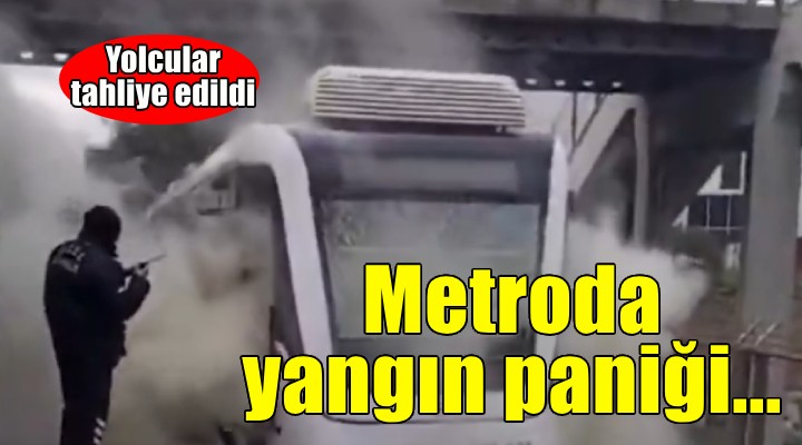 İzmir Metro da yangın paniği...