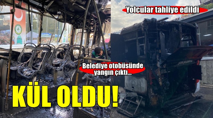 İzmir de belediye otobüsünde yangın çıktı! Yolcular tahliye edildi...