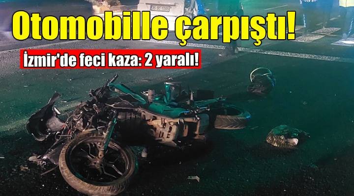 İzmir de feci kaza: 2 yaralı!