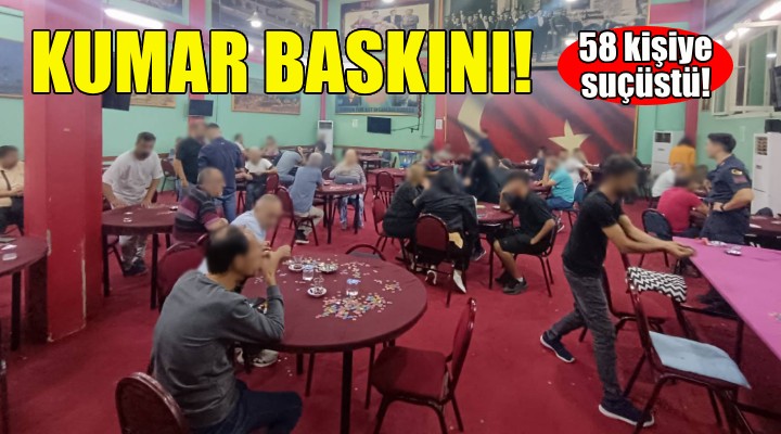 İzmir de jandarmadan kumar baskını!