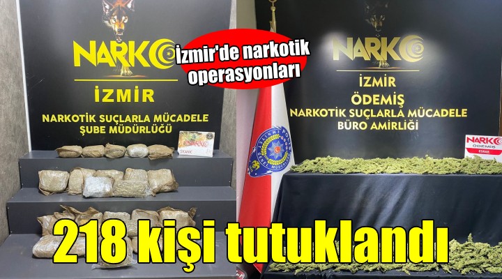 İzmir de narkotik operasyonları... 218 kişi tutuklandı!