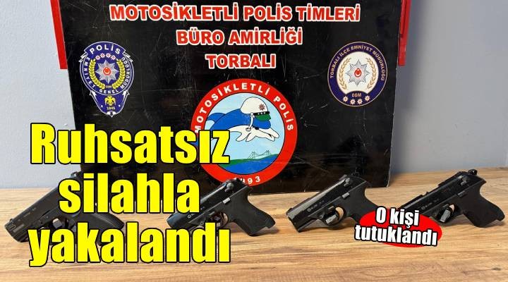 İzmir de ruhsatsız silahlarla yakalanan şüpheli tutuklandı