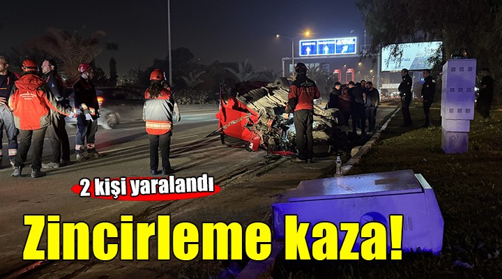 İzmir de zincirleme kaza: 2 yaralı