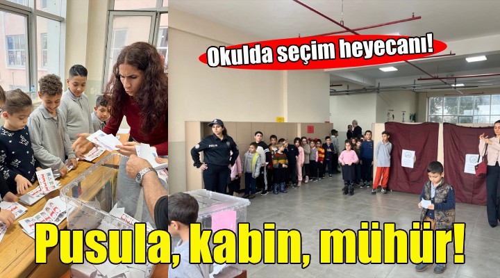 İzmir deki okulda seçim heyecanı... Genel seçimi aratmadı!