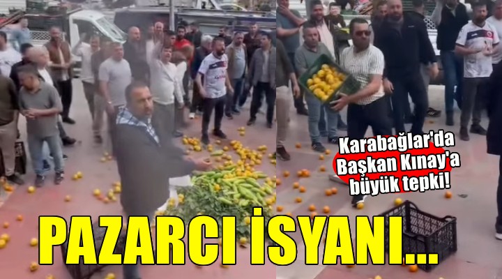 Karabağlar da büyük isyan... Pazarcı esnafı belediyeyi bastı!