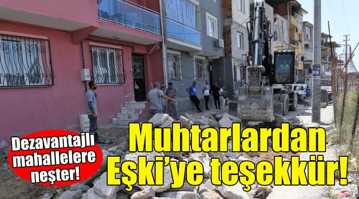 Muhtarlardan Başkan Eşki’ye teşekkür!