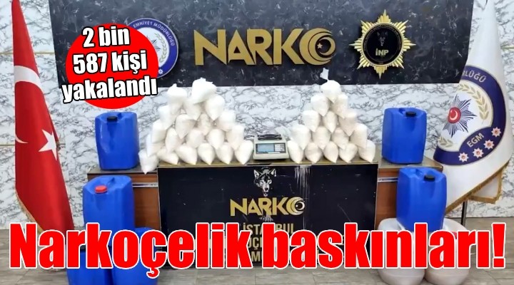 Narkoçelik operasyonları.. 2 bin 587 kişi yakalandı!