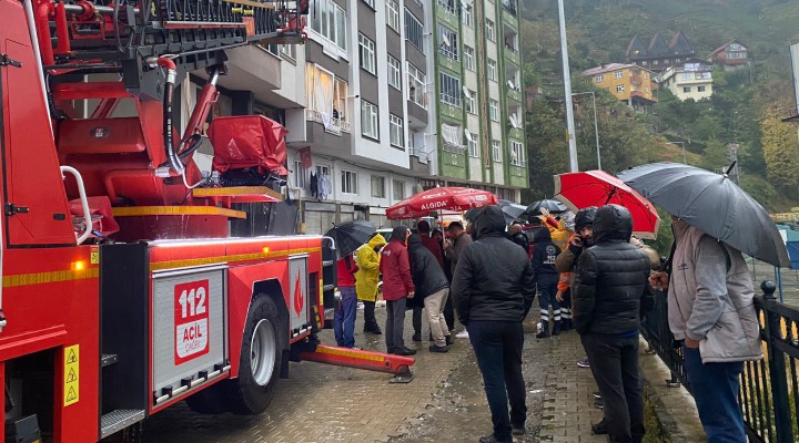 Rize de heyelan: 1 ölü!