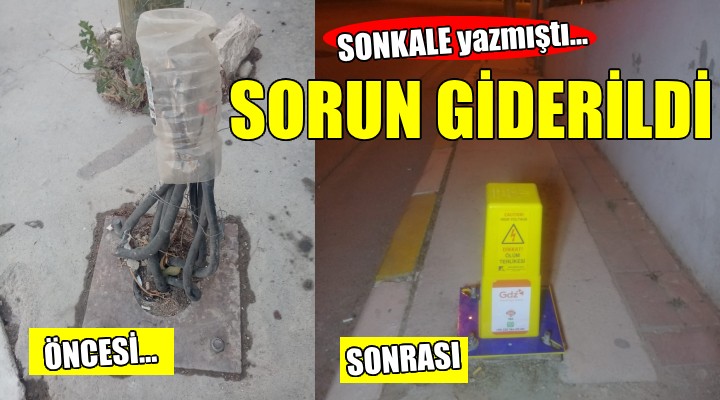 SONKALE yazmıştı... Urla da pet şişeli elektrik kablolarına müdahale!