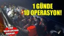 Bir günde 10 kaçak göçmen operasyonu!