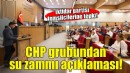 CHP grubundan su zammı açıklaması!