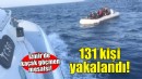 İzmir açıklarında 131 kaçak göçmen yakalandı!