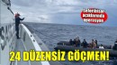 İzmir açıklarında 24 düzensiz göçmen kurtarıldı