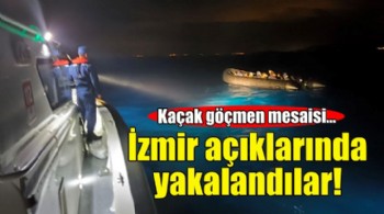 İzmir açıklarında 24 kaçak göçmen yakalandı!