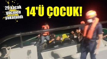 İzmir'de 14'ü çocuk 29 kaçak göçmen yakalandı