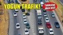 İzmir'de yoğun trafik... Tatilciler akın etti!