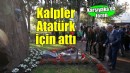 Karşıyaka’da kalpler Atatürk için attı...