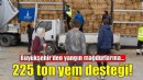 Yangın mağduru çiftçilere 225 ton yem desteği!